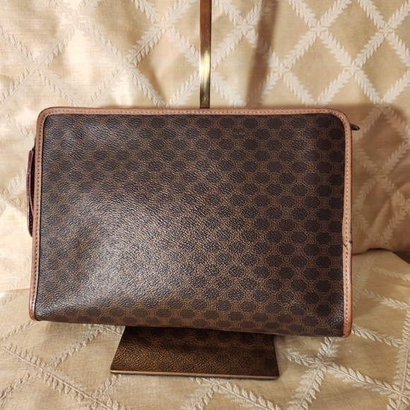 Authentic Celine Brown Macadam Canvas Clutch Bag - Picture 2 of 7